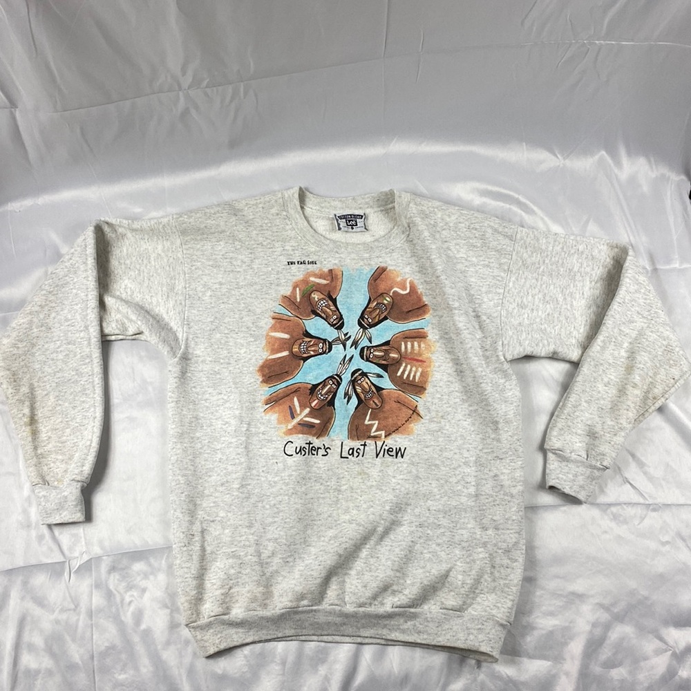 Y2K Lee Cross-Grain Sweatshirt Men's Large 1986 graphic